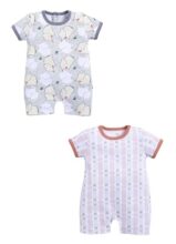 100% Pure Cotton Half Sleeve Regular Fit Regular Romper for Baby Boys| Half Sleeves Baby Romper | Baby Dress | Onesies | Pack of 2
