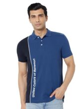 United Colors of Benetton Men’s Regular Fit Polo Shirt (23A3089J4038I_Bluish Teal