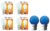 Wipro Garnet Base B22D 10-Watt Led Bulb (Pack Of 4, White) Glass Safelite N10004 B22 0.5-Watt Led Night Lamp (Pack Of 2, Blue)