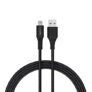 amazon basics PVC Molded Nylon USB A To Lightning Mfi Certified Charging Cable | Compatible with iPhone 13,12,11; 13,12,11 Pro; 13,12 11 Pro Max; 13,12 Mini (Black,1.2M)