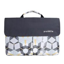Protecta Charlie 14.1 Inch Stylish Laptop Bag for Women & Men, Ideal as Office Hand Bag or as Sling Bag Soft Velvety Interiors & Water Repellent Outer Fabric – (Compass Print)