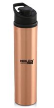 Nirlon Jal Copper Tamba Bottle With Leaf Proof Protection/Joint Less, Ayurveda And Yoga Health Benefits For Everyday Use, School, Gym, Office, Jal 1000Ml, Set Of 1