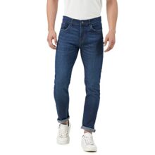 INKD Men’s Slim Fit Jeans – Mid-Rise | Cotton Blend | Contrast Stitch | Stretchable Fabric | Classic 5 Pocket Styling | Men’s Bottomwear (Available in Plus Sizes)