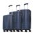Aristocrat Airpro Set of 3 (Cabin+Medium+Large) Trolley Bags, Poseidon Blue | 8-Wheels, Polypropylene Case, Spacious, Combination Lock, Sturdy Zipper, Lightweight Travel Luggage, 3-Year Global Warranty