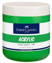 Faber-Castell Creative Studio Acrylic 500ML JAR – Grass Green 166