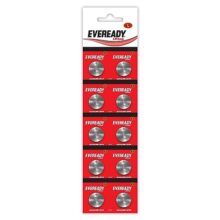 Eveready Ultima Alkaline Coin Battery 1.5V, LR44, Pack of 10 | Lightweight & Heavy on Power, Child Proof Packaging, Best Suited for Wearables, Calculators, Microphone, & Medical Devices