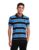 U.S. POLO ASSN. Men’s Horizontal Striped Slim Fit Cotton Polo Shirt (TS024D_Blue_M)