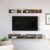 Furniture Cafe Wood Wall Mount TV Entertainment Unit with Shelf for Show Pieces Books Living Room Bed Room