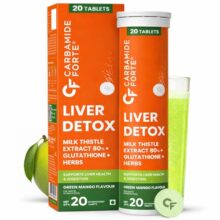 Carbamide Forte Liver Detox Supplement | Fatty Liver Detox Tablets with Clinically Researched Ingredients | Just Drop, Dissolve, Fizz & Drink | Green Apple Flavour – 20 Effervescent Tablets