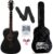 Intern Int-38C-Bk-G 38 Inches Basswood Cutaway Right Handed Acoustic Guitar Kit, With Bag, Strings, Pick And Strap (Black, 6 Strings) Glossy.
