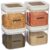 Amazon Brand – Solimo Airtight Plastic Storage Jar and Container Set-I | BPA Free | Multipurpose Storage | 750ml Each, Set of 4 (White)