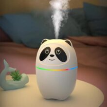 Panda Cool Mist Humidifier & Essential Oil Aroma Diffuser – Ultrasonic Quiet Air Humidifier For Room, Office, Car & Baby | Portable Moisture & Relaxing Night Light For Home