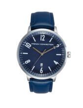 French Connection Analog Blue Dial Men’s Leather Watch-Fc155U