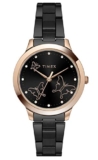 Timex Analog Watch For Women With Black Round Dial & Black Stainless Steel Bracelet Band Water Resistant Women’S Wrist Watches – Tw000T630