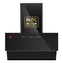 Pigeon Xtream DLX 90 cm BLDC Slant Kitchen Chimney 1500 m3/hr | Filterless Autoclean Kitchen Chimney | 12 Years Motor and 2 Years Comprehensive Warranty |Black | 9 Speed Touch Control + Motion Sensor