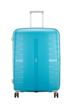 Vip Voyager Pro Ultra Strong Polypropylene Hard Sided Check-In Luggage Spinner Dual Wheels With Ergonomic Grip Handle (Large, 79Cm, Blue)