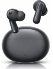 COREGENIX Newly Launched Buds 3 TWS with ENC Bluetooth V5.4 Wireless Headphones, 40Hrs Playtime, Deep Bass, Low Latency, Stereo Calls, Snug-fit TWS Earbuds, Smooth Touch Control & Fast Charging, Black