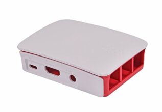 Raspberry Pi Plastic 3-Case Official Case for Raspberry Pi 3 Model B Only (Raspberry and White)