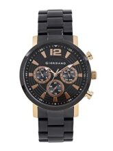 Giordano AW22 Collection Analog Watch for Men Stylish Metal Strap|Multifuntion Mechanism GZ-50025-33, Black Band
