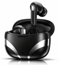 VEHOP Shine Truly Wireless Earbuds TWS | ~32dB ANC & Transparency Mode | Upto 40Hrs Playtime | Bluetooth V5.4 | Quad Mics with AI-ENC | 40ms Low Latency Gaming | Breathing LED Lights (Black)