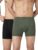XYXX Nova Cotton Boxer Brief for Men |Regular Fit with intellifresh No-Marks Waistband | Inner Elastic | Solid Underwear for Men | Olive Green+Storm Grey