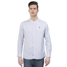 Red Tape Casual Light Blue Mandarin Shirt for Men | Comfortable | Durable & Stylish – RFS1964A-L