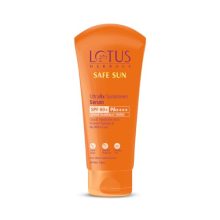 Lotus Herbals Ultrarx Sunscreen Serum Spf 60+ Pa++++ | No White Cast | No Breakouts | Cica & Hyaluronic | Dermatologically Tested | 75Gm