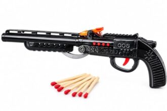 Matchstick Toy Gun for Kids – No Bullets Required | Safe Plastic Diwali Crack Sound Gun | Lightweight Action Shooting Toy for Boys & Girls