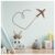 Kayra Decor Heart Design Airplane Dash Route Wall Stencil for Art and Craft – Size 16 Inch x 24 inch.