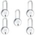 Link® Atoot Extra 70mm Padlocks 5Pcs Set | 1 Crore Key Combinations | Stainless Steel Body | Hardened Shackle | 9 Brass Levers | Made in India | 3 Silver Keys with Keychain | 3Kyes for Each Padlock