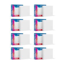Crompton Platina Star Stylus Surface Panel 6W Square Cool Day Light | Pack of 8 | No False Ceiling Required, Outer Dimension: 90 mm | Surface Mount | for Hall, Bedroom, Kitchen, Office, Store