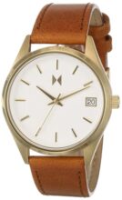 MVMT Leather Analog White Dial Women’s Watch-28000412-D, Band Color-Brown