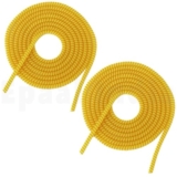 J’TTON Spiral Triple Color (2 Pcs) 1.4 Meters Each-Full Size Cable Cord Charger Protector Saver Winder for iPhone & Android Charging Cables (Yellow)