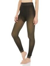 Fort Collins Women’s Thermal Leggings – Ultra-Warm, Stretchable Winter Wear with Soft Fleece Lining Black