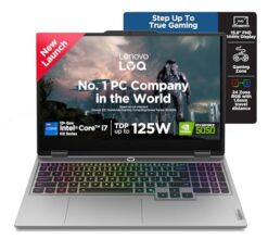 Lenovo LOQ 2025, Intel Core i7-13645HX, 13th Gen, NVIDIA RTX 5050 8GB, 16GB RAM, 1TB SSD, FHD IPS, 15.6″ (39.6cm), 144Hz Refresh Rate, Windows 11, Office 24, Grey, 2.4Kg, 83JE019XIN, Gaming Laptop