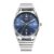 Fastrack Vyb Quartz Analog Blue Dial Steel Sheet Metal Strap Watch for Men-FV30006SM01W