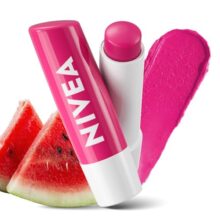 Nivea Watermelon Shine 4.8G Lip Balm|24 H Melt In Moisture Formula|Natural Oils|Glossy Finish,4.8 G (Pack Of 1)