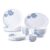 Larah By Borosil – Moon Series, Tulip 21 Pieces Opalware Dinner Set, White