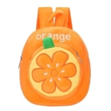 Storescent Kids Velvet School Bag Plush Backpack Baby Girl Preschool Bags Ideal For Baby Boy & Girl Picnic Bags (2-5 Years) (Orange)