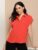 Encore By Invictus Women Solid Casual Orange Shirt