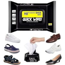 SRWOPKRAY Sneaker & Shoe Cleaner Wipes 1 Pack of 80 Portable Sneaker Cleaner Shoe Wipes Quickly Remove Dirt & Stains – Disposable Shoe Cleaning Wipes for All Footwear White