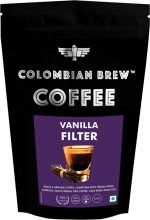 Colombian Brew Vanilla Filter Coffee, Arabica Roast & Ground,1Kg Roast & Ground Coffee(1000 G, Vanilla Flavoured)