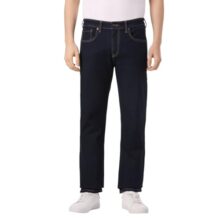 Pepe Jeans Men Dark Blue MID RISEStraight FIT STREATCHABLE Jeans