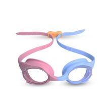 Nivia Kiddies Jr. 2.0 Swimming Goggles For Kids With Adjustable Silicon Strap, Anti Fog, Polycarbonate Clear Glass, Uv Protection, Comfort Fit, Training Swim Goggles For Boys/Girls – Pink/Blue