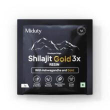 Miduty Shilajit Gold 3X Resin 500–1000Mg Serving – Pure Himalayan Shilajit With Gold & Ashwagandha – 100% Ayurvedic – Coffee Free Formula – Lab Tested- 3 Grams Sachet