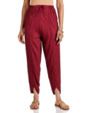 Amazon Brand – Myx Women’s Relaxed Rayon Dhoti Pants (AW22MYX34_Maroon_L)