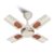 LONGWAY Creta P1 600 mm/24 inch Ultra High Speed 4 Blade Anti-Dust Decorative Star Rated Ceiling Fan (Ivory, Pack of 1).