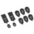 AGARO Battery Powered Tens Massager Pads Compatible for TM2421, for Pain Relief Dual Channel TENS Massager (Black) – Set of 10