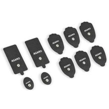 AGARO Battery Powered Tens Massager Pads Compatible for TM2421, for Pain Relief Dual Channel TENS Massager (Black) – Set of 10