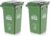 Aristo Plastic Manual-Lift Garbage Waste Dustbin with Out Wheel 90 LTR (Green & Green) COMBO